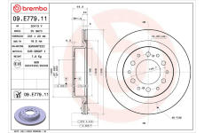 Brzdový kotouč BREMBO 09.E779.11