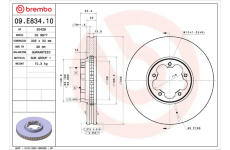 Brzdový kotouč BREMBO 09.E834.10