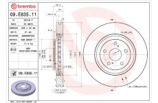 Brzdový kotouč BREMBO 09.E835.11