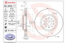 Brzdový kotouč BREMBO 09.E949.11