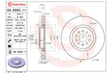 Brzdový kotouč BREMBO 09.E950.11