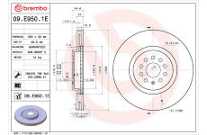 Brzdový kotúč BREMBO 09.E950.1E
