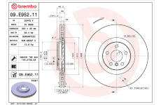 Brzdový kotouč BREMBO 09.E952.11