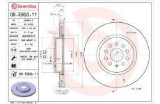Brzdový kotúč BREMBO 09.E953.11