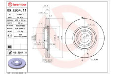 Brzdový kotouč BREMBO 09.E954.11