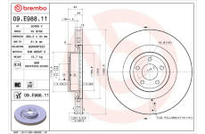 Brzdový kotúč BREMBO 09.E988.11
