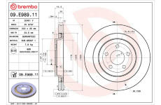 Brzdový kotouč BREMBO 09.E989.11