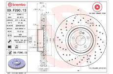 Brzdový kotouč BREMBO 09.F290.13