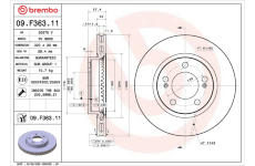 Brzdový kotouč BREMBO 09.F363.11