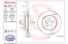 Brzdový kotouč BREMBO 09.F371.11