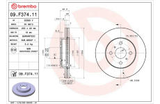 Brzdový kotúč BREMBO 09.F374.11