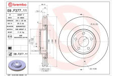 Brzdový kotúč BREMBO 09.F377.11