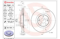Brzdový kotouč BREMBO 09.F381.11