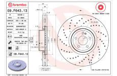 Brzdový kotouč BREMBO 09.F643.13
