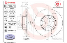 Brzdový kotouč BREMBO 09.F652.13