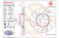 Brzdový kotúč BREMBO 09.F652.23