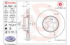 Brzdový kotouč BREMBO 09.F691.13