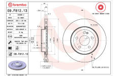 Brzdový kotouč BREMBO 09.F812.13