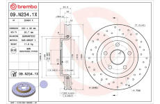 Brzdový kotouč BREMBO 09.N234.1X