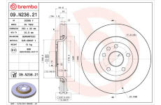 Brzdový kotouč BREMBO 09.N236.21