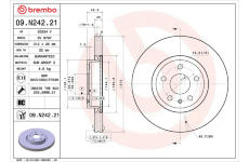 Brzdový kotouč BREMBO 09.N242.21