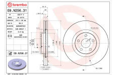 Brzdový kotouč BREMBO 09.N256.31