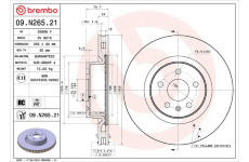 Brzdový kotouč BREMBO 09.N265.21