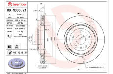 Brzdový kotúč BREMBO 09.N333.21
