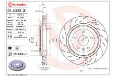 Brzdový kotouč BREMBO 09.N333.31