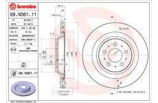 Brzdový kotúč BREMBO 09.N361.11