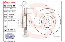 Brzdový kotouč BREMBO 09.N399.11
