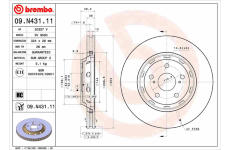 Brzdový kotouč BREMBO 09.N431.11