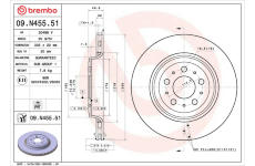 Brzdový kotouč BREMBO 09.N455.51