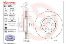 Brzdový kotouč BREMBO 09.R104.11