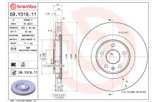 Brzdový kotúč BREMBO 09.Y319.11