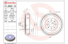 Brzdový buben BREMBO 14.A855.10