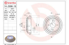 Brzdový buben BREMBO 14.C008.10