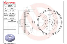 Brzdový buben BREMBO 14.C010.10