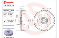 Brzdový buben BREMBO 14.C016.10