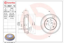 Brzdový buben BREMBO 14.D631.10