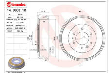 Brzdový buben BREMBO 14.D632.10