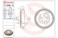 Brzdový bubon BREMBO 14.D996.10