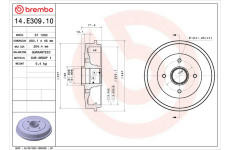 Brzdový buben BREMBO 14.E309.10