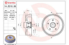 Brzdový buben BREMBO 14.E310.50