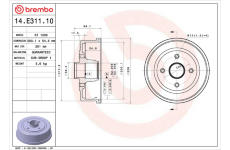 Brzdový buben BREMBO 14.E311.10