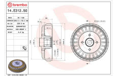 Brzdový buben BREMBO 14.E312.50