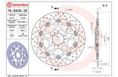 Brzdový kotouč BREMBO 78B40825