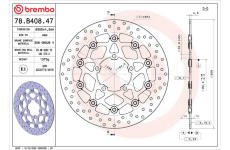 Brzdový kotouč BREMBO 78B40847
