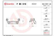 Sada drzaku brzdovych trmenu BREMBO F BK 019