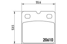 Sada brzdových platničiek, Parkovacia kotúčová brzda BREMBO P 02 001